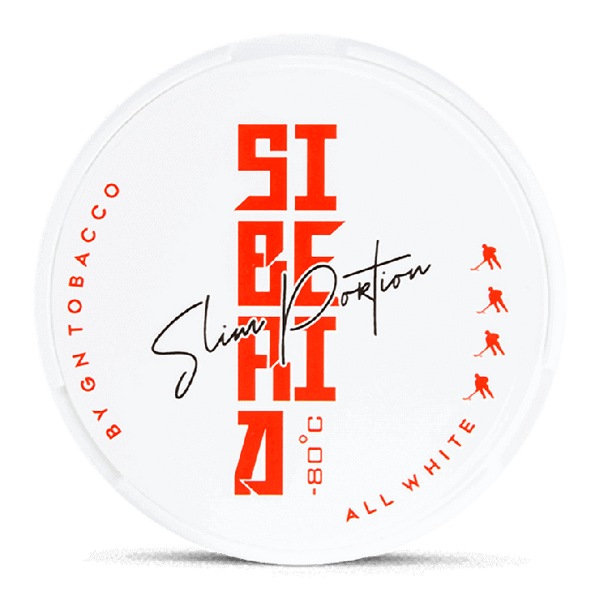 SIBERIA -80 All White Slim Portion 24.8mg Nicotine Pouches