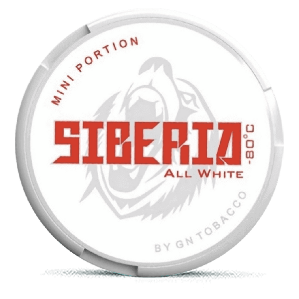 SIBERIA -80 All White Mini Portion 21.5mg Nicotine Pouches
